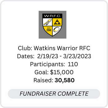 Warrior Rugby - SWL Rugby Association, Inc. Fundraising Complete!