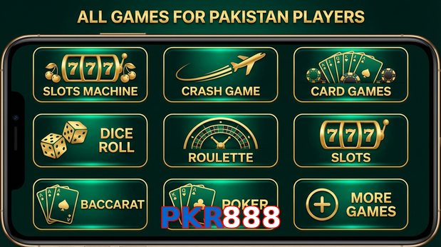 Main screen of PKR888 games page for PK players