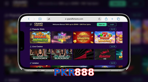 Main screen of PKR888 ios page for PK players